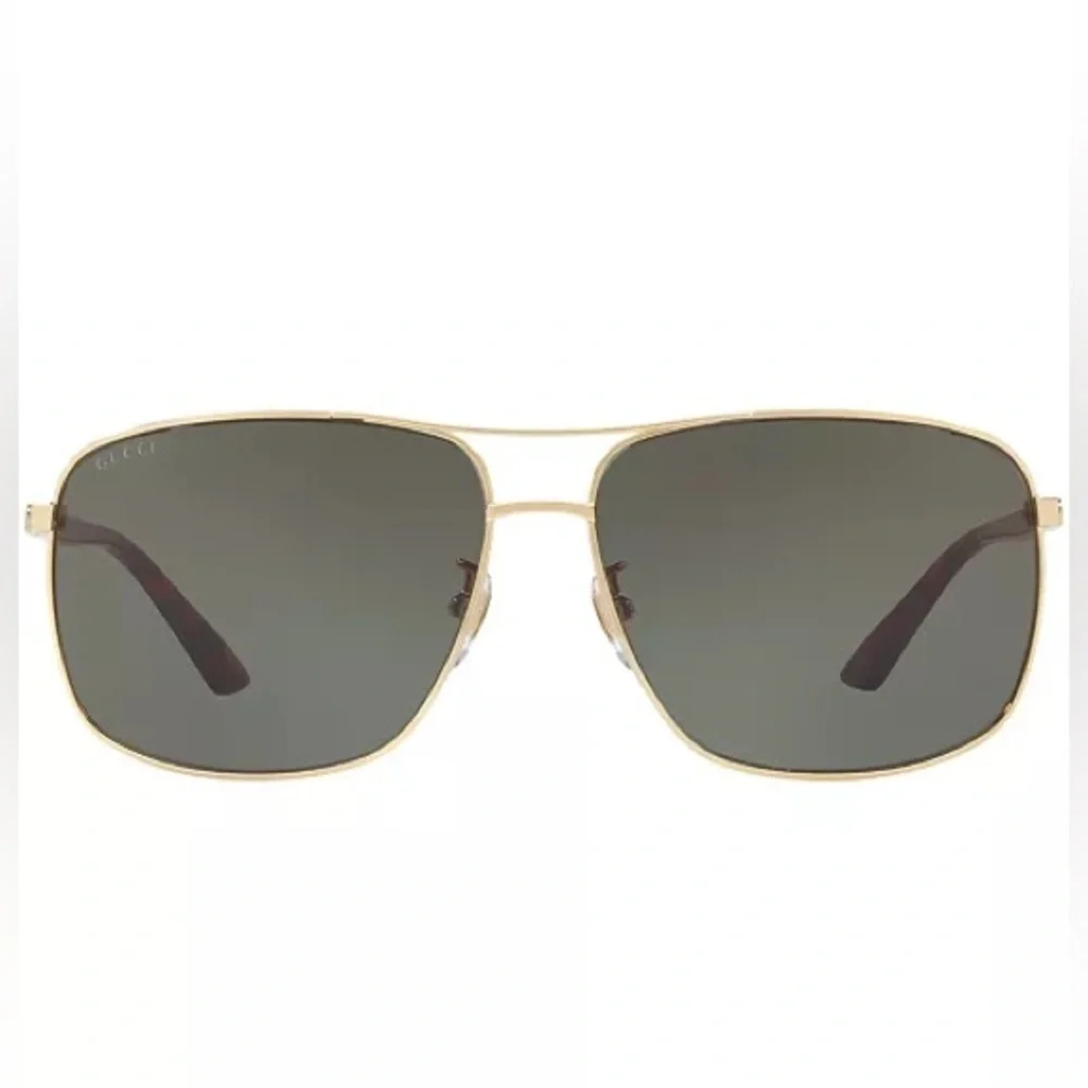 Gucci Gold Frame Sunglasses with Dark Lenses